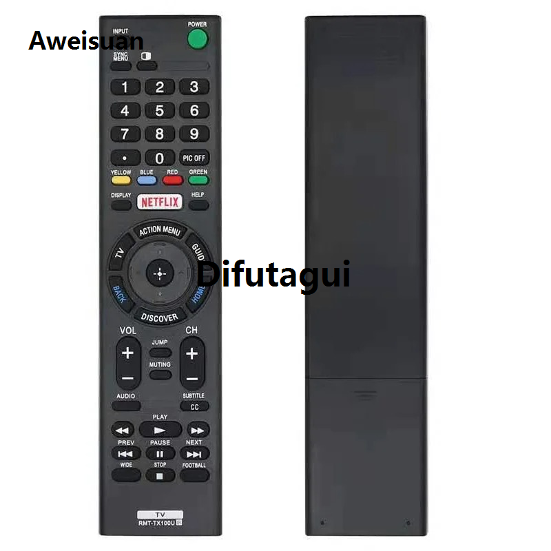 Difutagui Luxury for Sony RMT-TX100U/TX100D/TX100A/TX100B Infrared TV 2025 New Remote Control - Official Replacement for Compatible Models