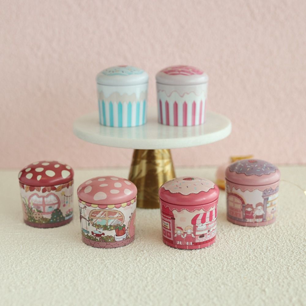 High Quality Cartoon Cake Candy Box Mini Wedding Packaging Box Portable Tinplate Birthday Gifts