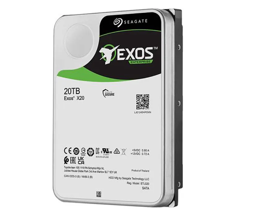 Seagate Exos Enterprises X20 ST20000NM007D 20TB 7200 RPM 256MB Cache 3.5" Internal Hard Drive