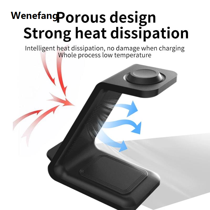Wenefang 30W 3 in 1 Travel Wireless Charger For Samsung Galaxy S23 S22 Watch New style 6 pro/5/4/3 Active 1 2 Buds 2 Pro Plus Fast Charging Station