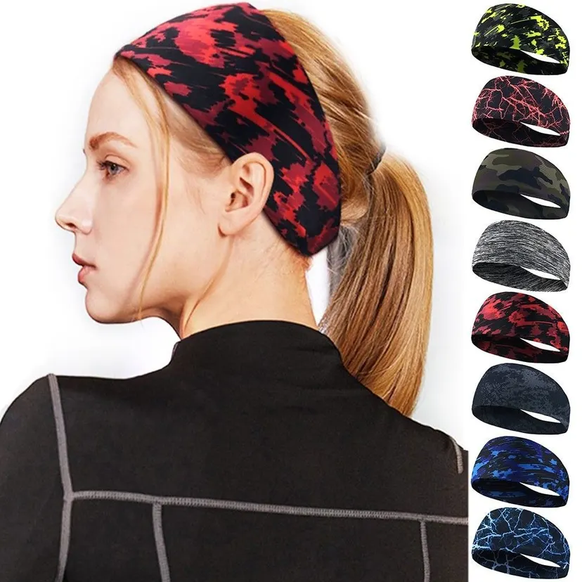 Unisex Gym Cycling Sweatband Sport Hair Bands Sweat Headband Stretch
