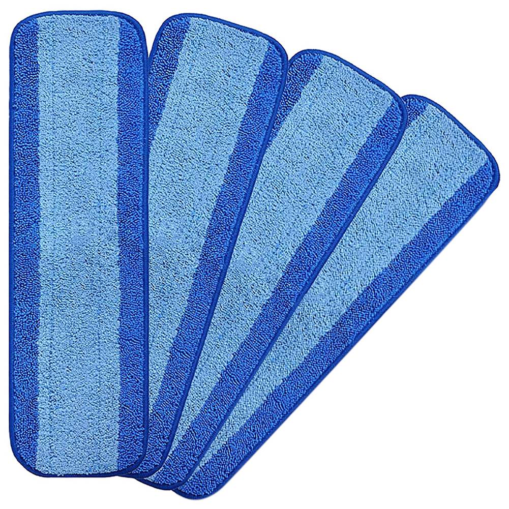 NAMUNY 4Pcs Microfiber Cleaning Pad, Compatible for Mop, Swifter Reusable Pads, Hardwood Floor Replacement Cleaning Head