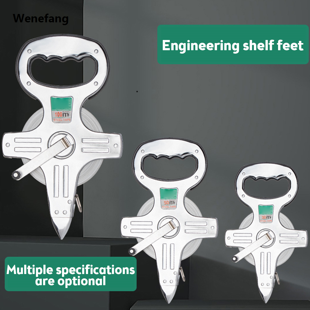 Wenefang 30/100M Portable Steel Frame Ruler Metric Scale Stainless Steel Fashion Rule Engineering Professional Surveying Tools High Quality
