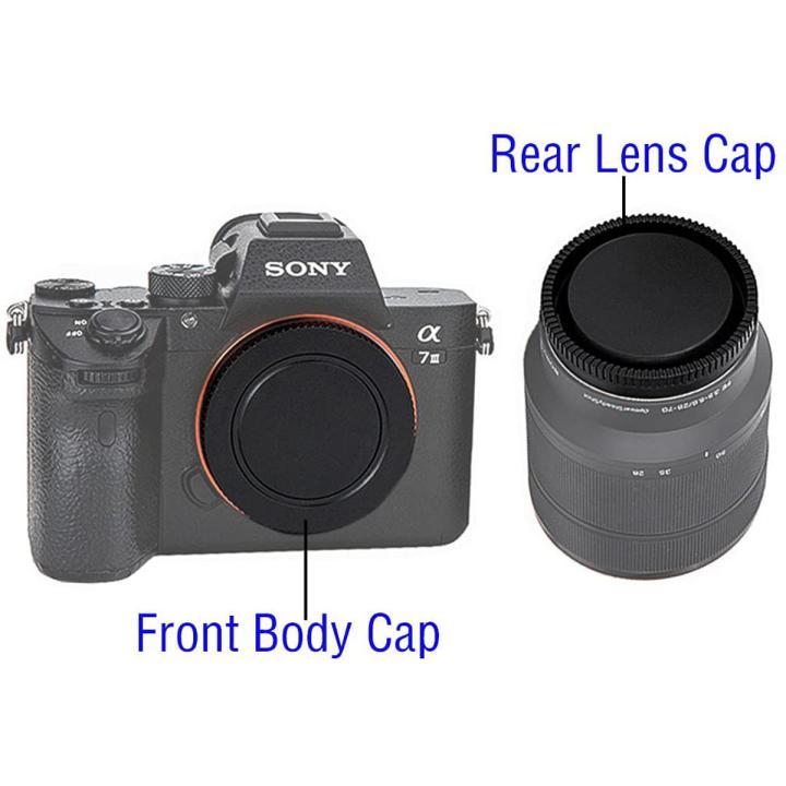 Front Body Cap Rear Lens Cap For Sony FX3, FX30 Camera