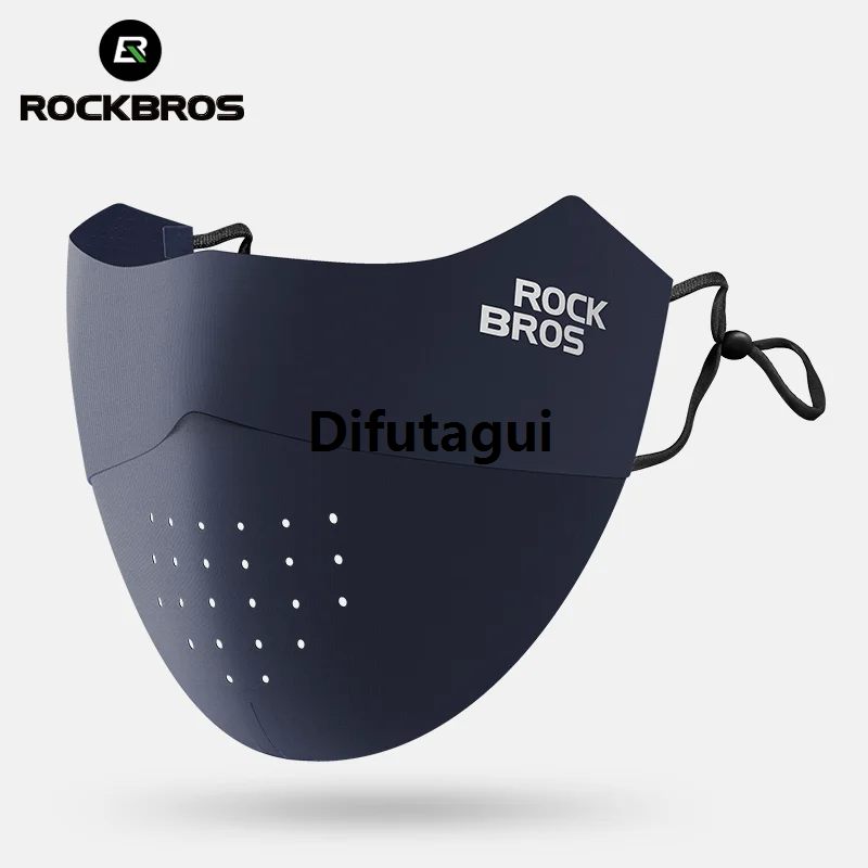 Difutagui ROCKBROS Cycling Ice Silk Face Mask Anti-UV Sun Protection Breathable New style Dustproof Men Women Bandana Running Fishing Sports Mask