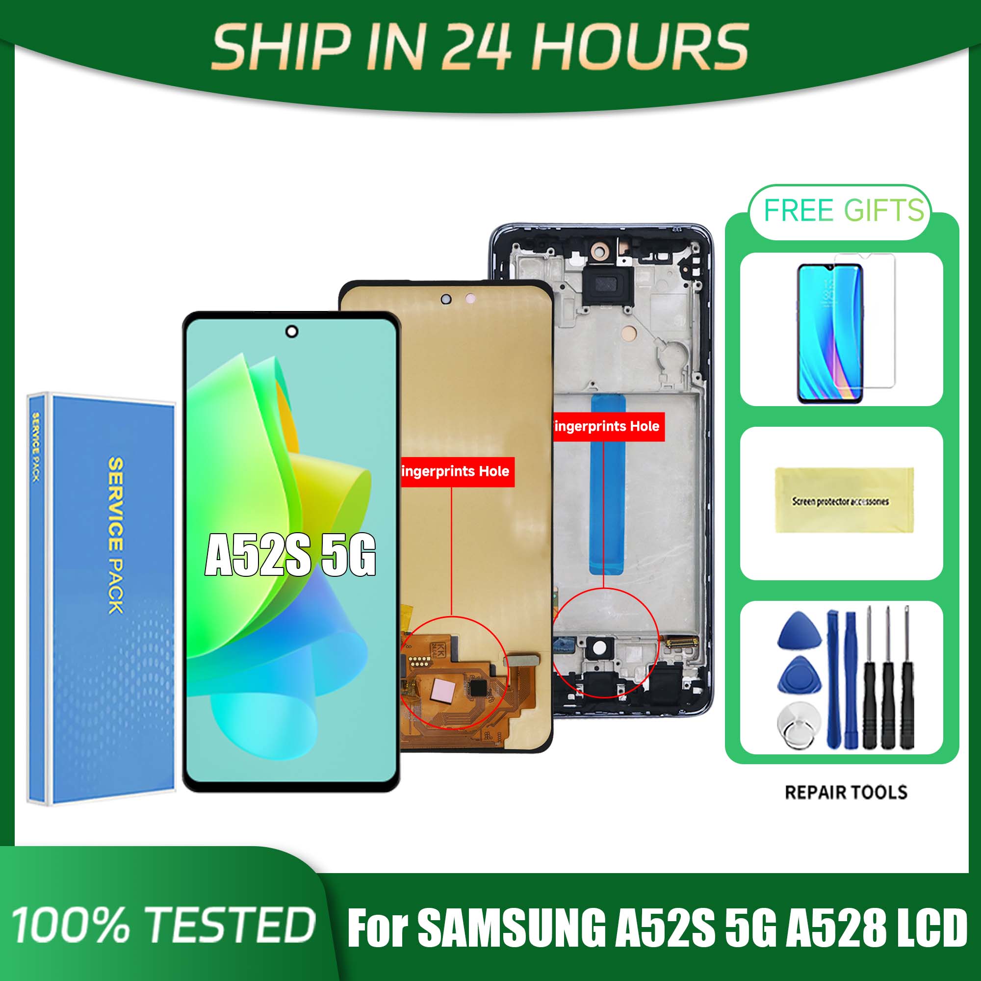 HOT S21 FE TFT Quality Screen For Samsung S21FE 5G LCD G990B G990U G990W Display Touch Screen Digitizer Assembly Replacement