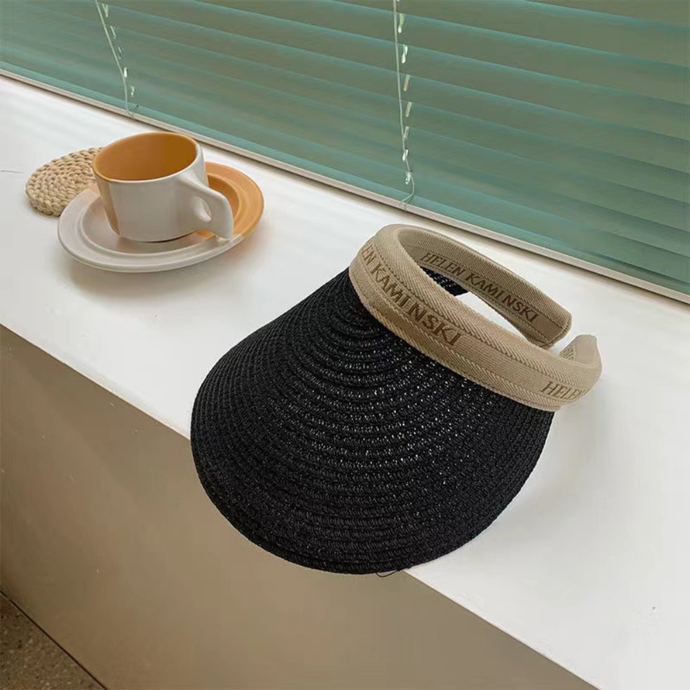 New Cycling UV Resistant Straw Hat Breathable Summer Empty Top Hat Travelv Casual Sun Hat Women