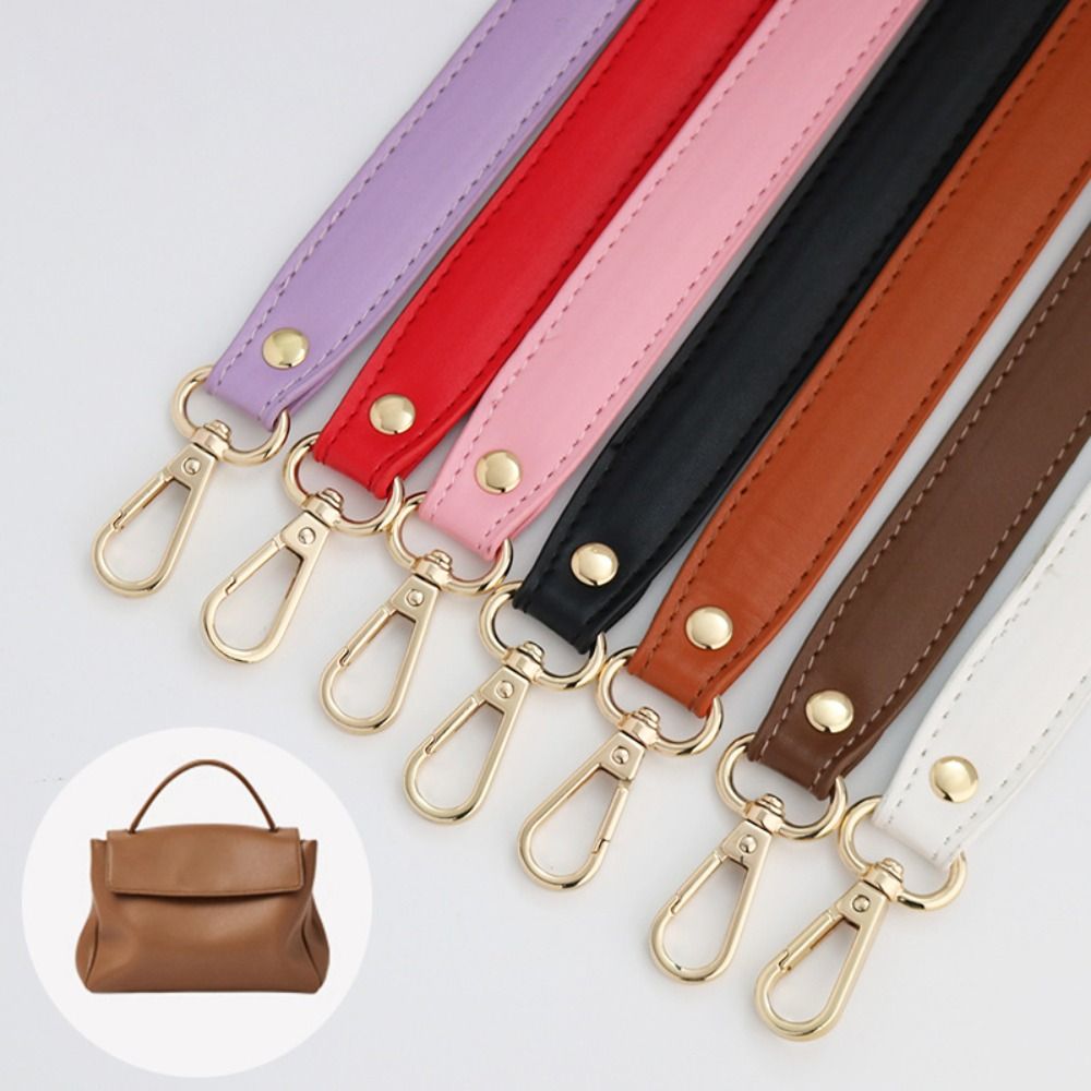 Fashion 28CM Leather Short Bag Strap DIY Hardware Handbag Straps Replacement Wide Shoulder Strap