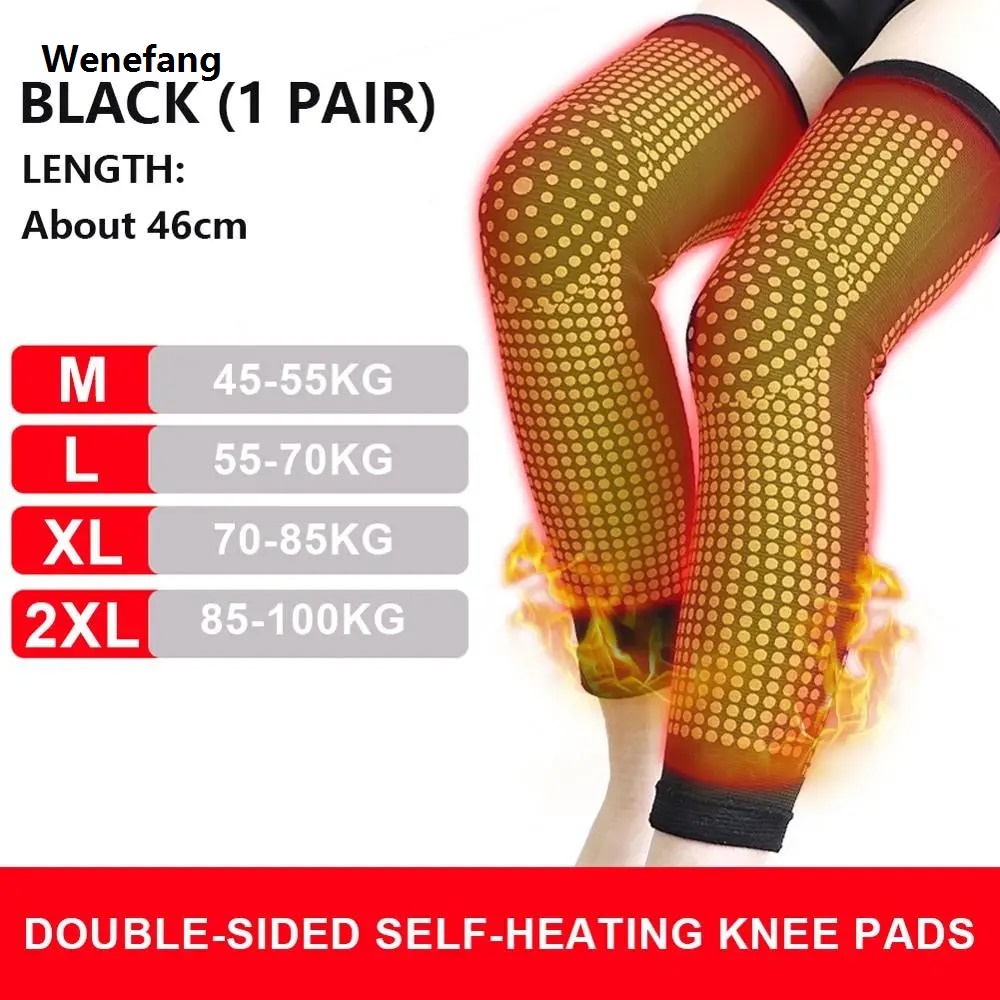 Wenefang 1 Pair Dot Matrix Self Heating Knee Pads Brace Sports Kneepad Tourmaline New style Knee Support For Arthritis Joint Pain Relief Recovery