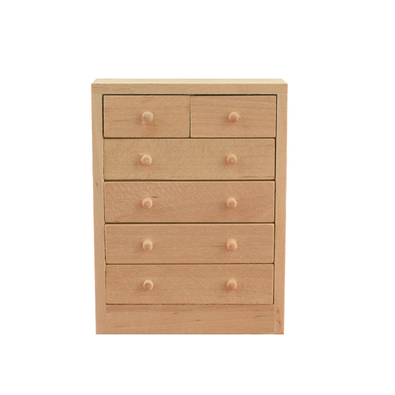 1 Piece 1/12 Dollhouse Miniature Mini Simulated Wooden Cabinet Furniture Model Decor Cabinet