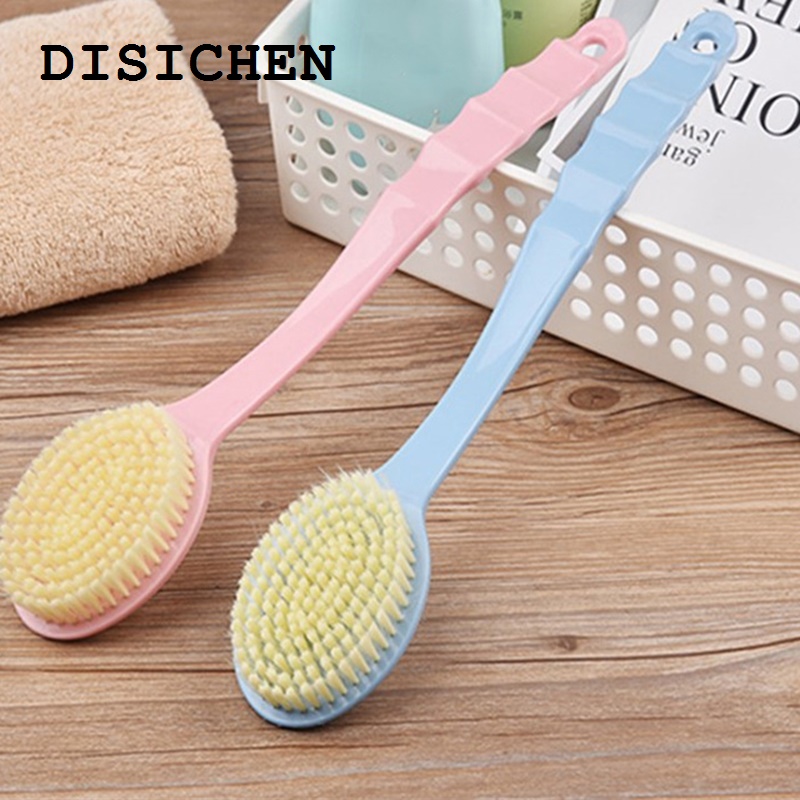 DISICHEN Exfoliator Skin Massager Cleaning Brush Soft Body Scrubber Shower Exfoliating Scrubs Long Handle Bath Brush Bathroom Accessories