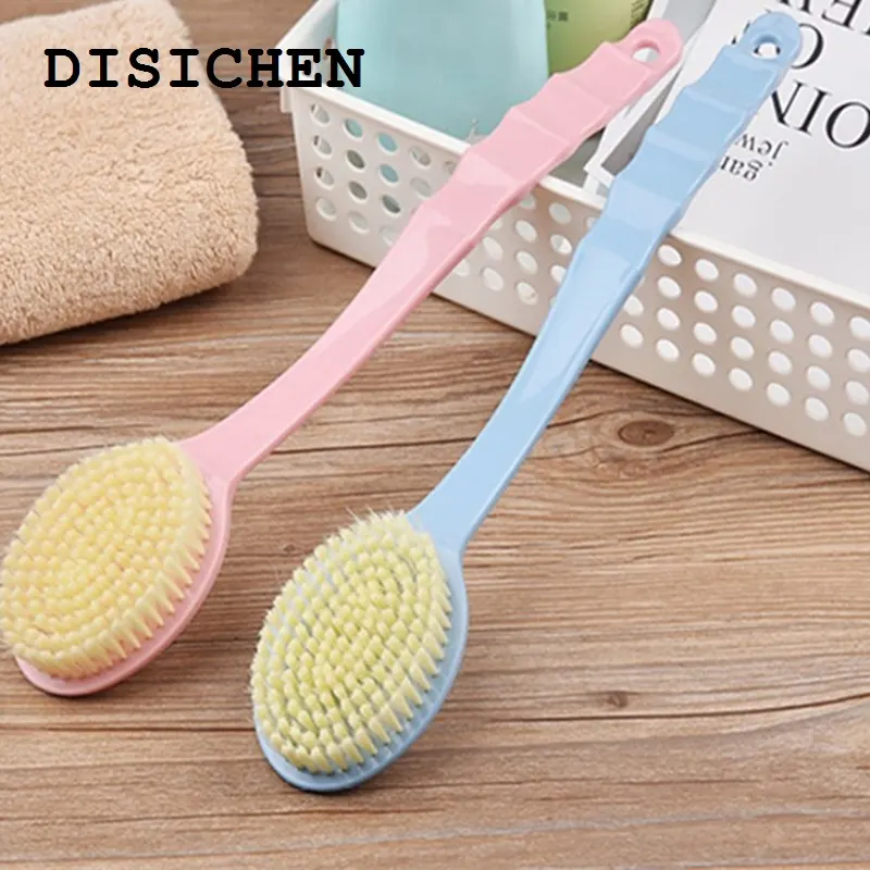 DISICHEN Exfoliator Skin Massager Cleaning Brush Soft Body Scrubber Shower Exfoliating Scrubs Long Handle Bath Brush Bathroom Accessories