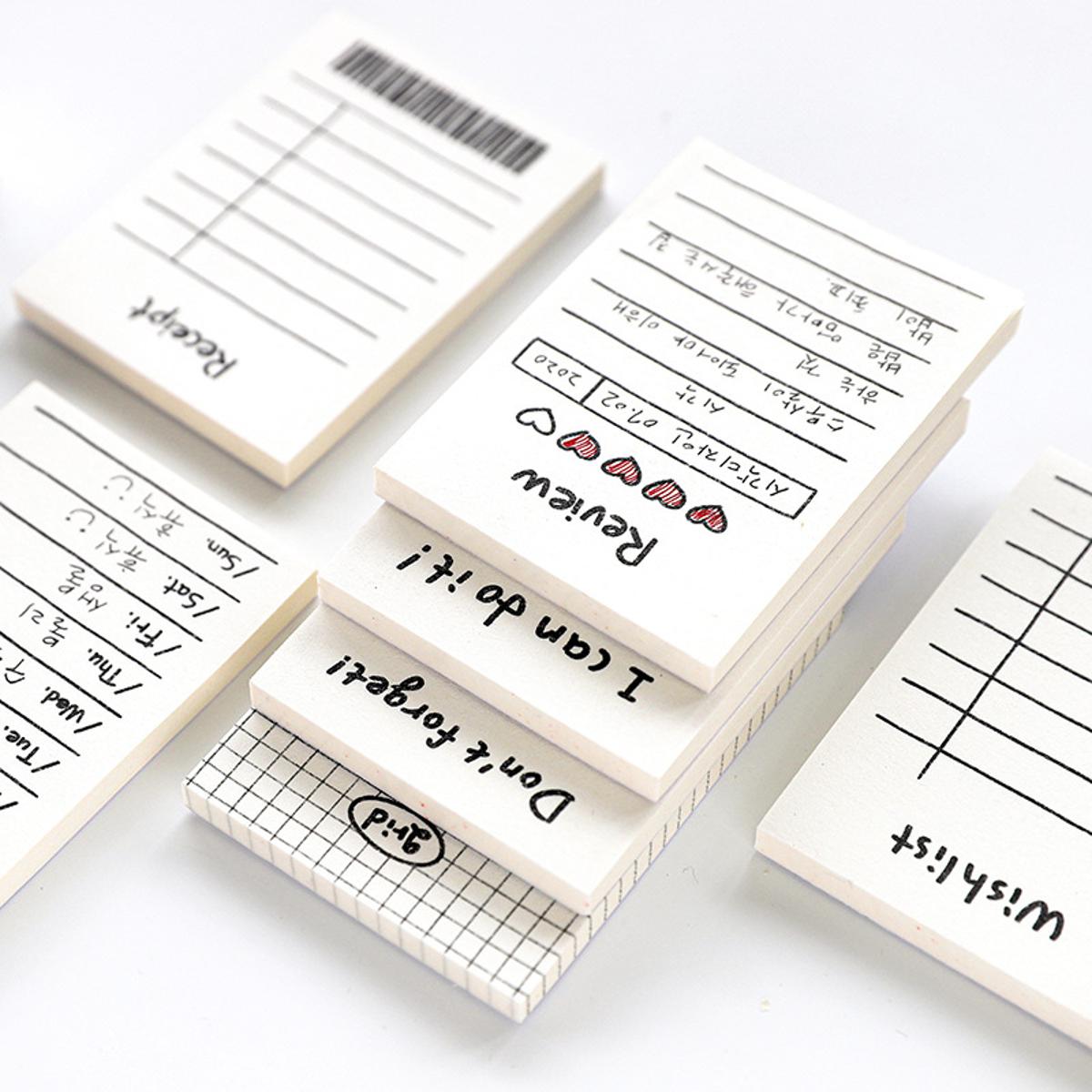 RHS Online 50 Sheets Basic Memo Pad Check Wishlist Weekly Plan Time Manage Diary Note Memo Paper Diary Journal Decorative Scrapbooking