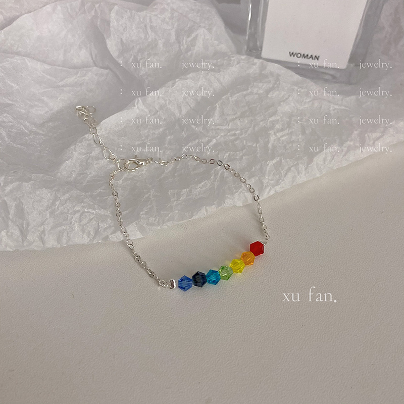 【Hottest Trends】Dongdaemun Rainbow Bracelet Female Niche Design Light Luxury High-end All-match Exquisite Fashion All-match Bracelet