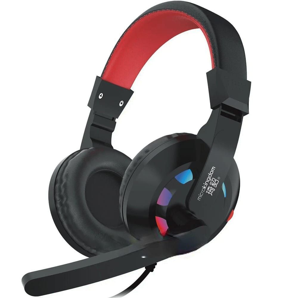 Microkingdom Black/Red Color Gaming Headset Mk819