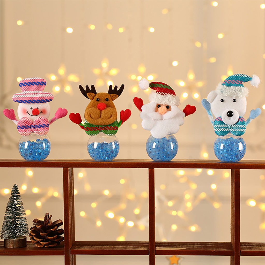 2025 New 1/2/5pcs 2024 New Cute Christmas Candy Storage Can Decorate Home Gift Cookies Food Storage Jar Christmas Home Decoration