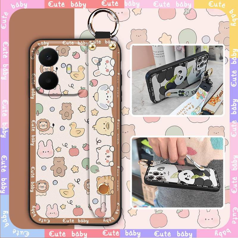 Phone Holder Silicone Phone Case For TCL K70 4G/K70 Power 4G/T522E Waterproof Shockproof Soft case Kickstand Lanyard