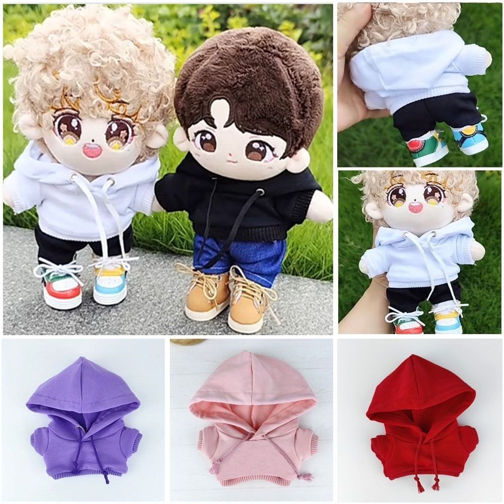 High Quality Casual Wear Handmade Hoodies Cute Kids Toys Fashion Clothes Mini Sweatshirt Outfits for 10/15cm Cotton Dolls