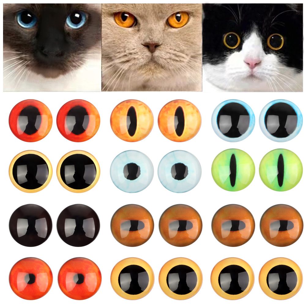 16mm Toy Parts Crafts DIY Cat Pet Dog Doll Eyes Glass Eye Handmade