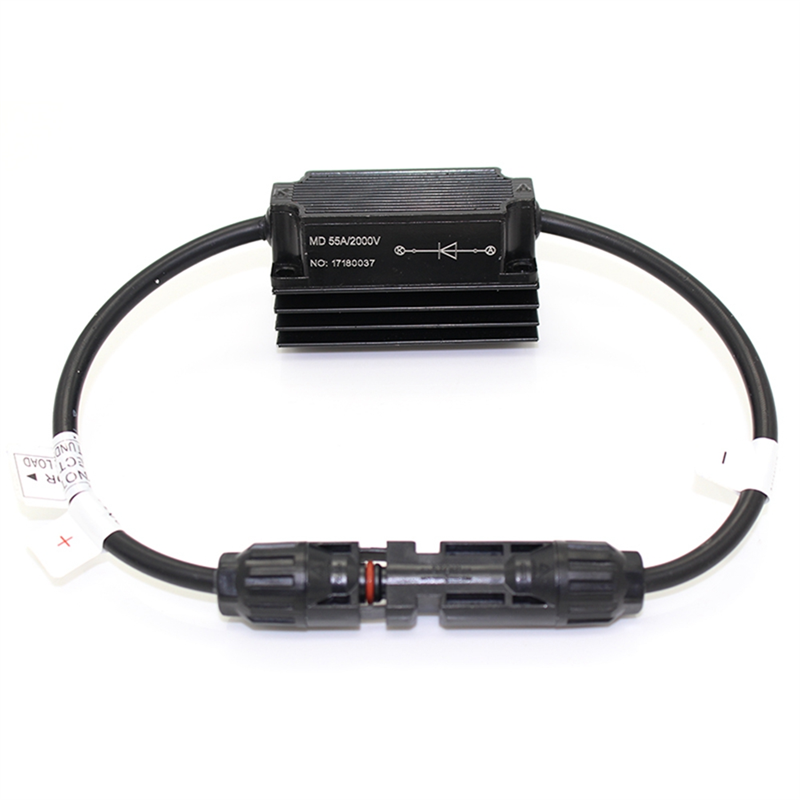 1 Pcs Outdoor Waterproof 55Amp DC 2000V Solar Connector Replacement Accessories Style Solar Panel In-Line Diode Connector IP67 for Combiner Box