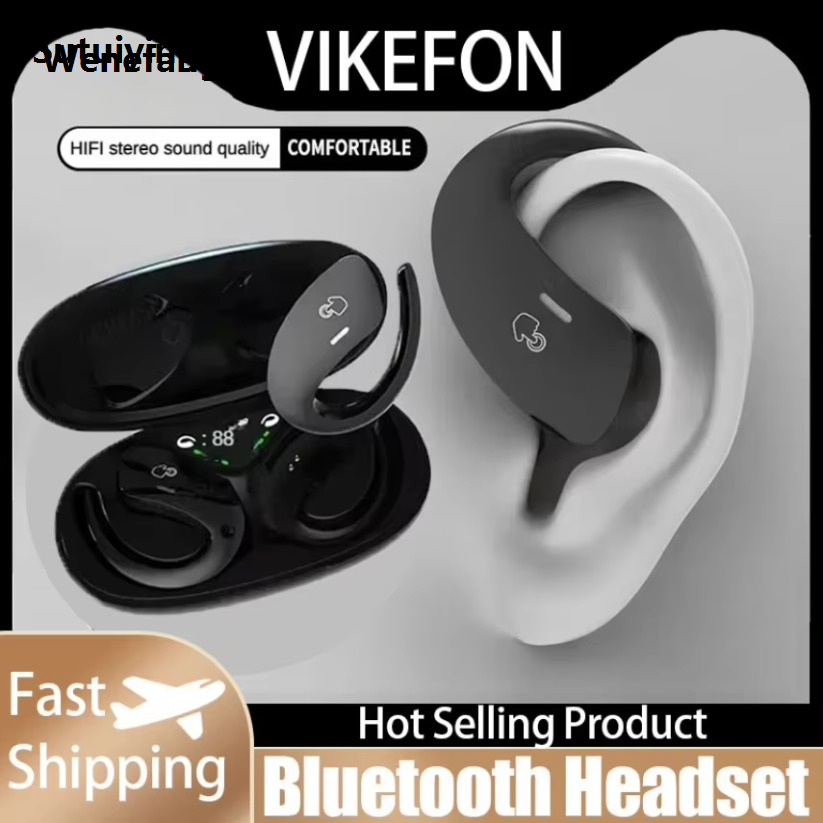 Wenefang Sutuiying Bluetooth Headset TWS Wireless Headphones Bone Conduction New Sports IPX5 Waterproof Earbuds with Mic HD Call HiFi Music Earphone