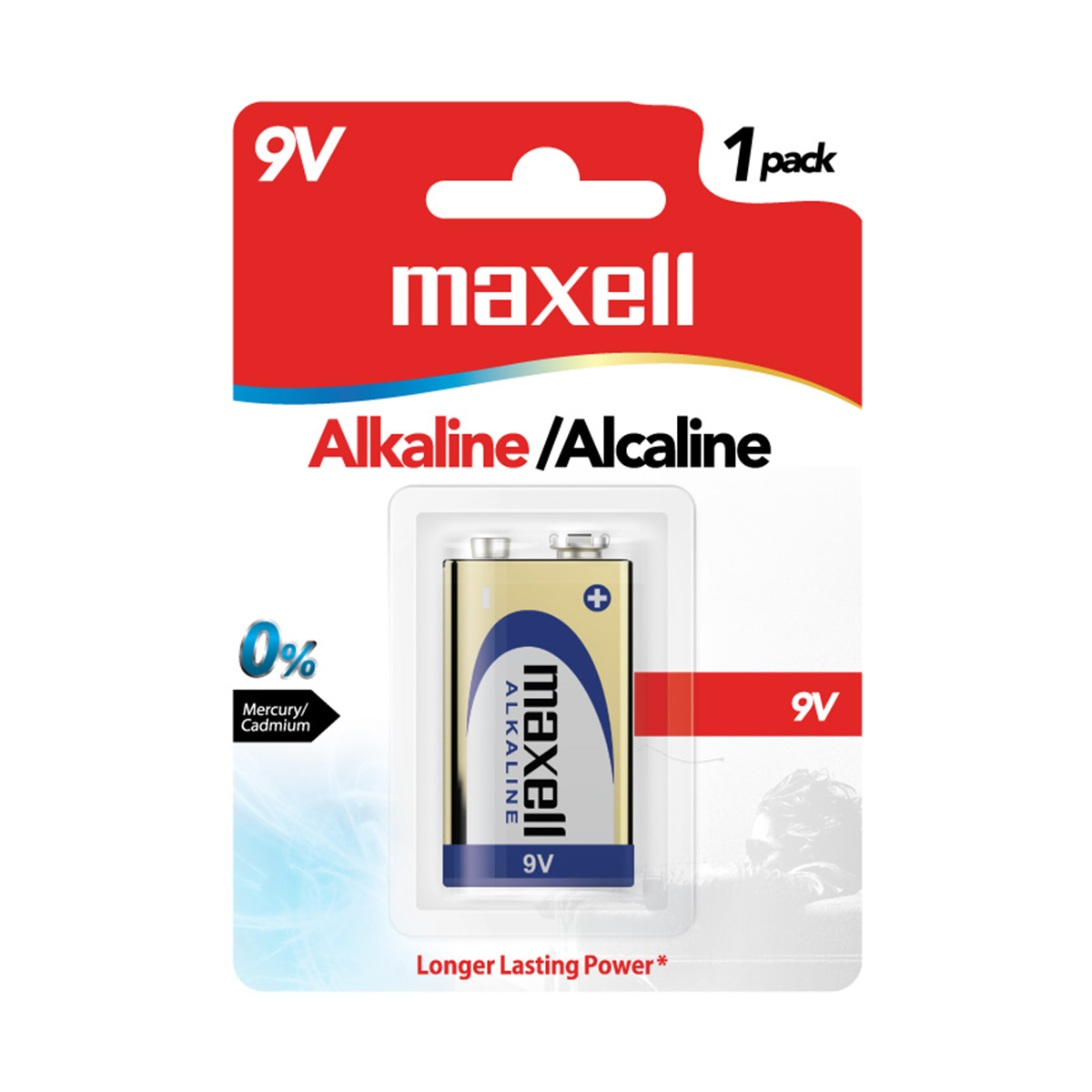 Maxell Alkaline 9V High Power Battery For Smoke Detectors, Walkie-Talkies, Transistor Radios, Smoke Alarms, Test & Instrumentation Devices