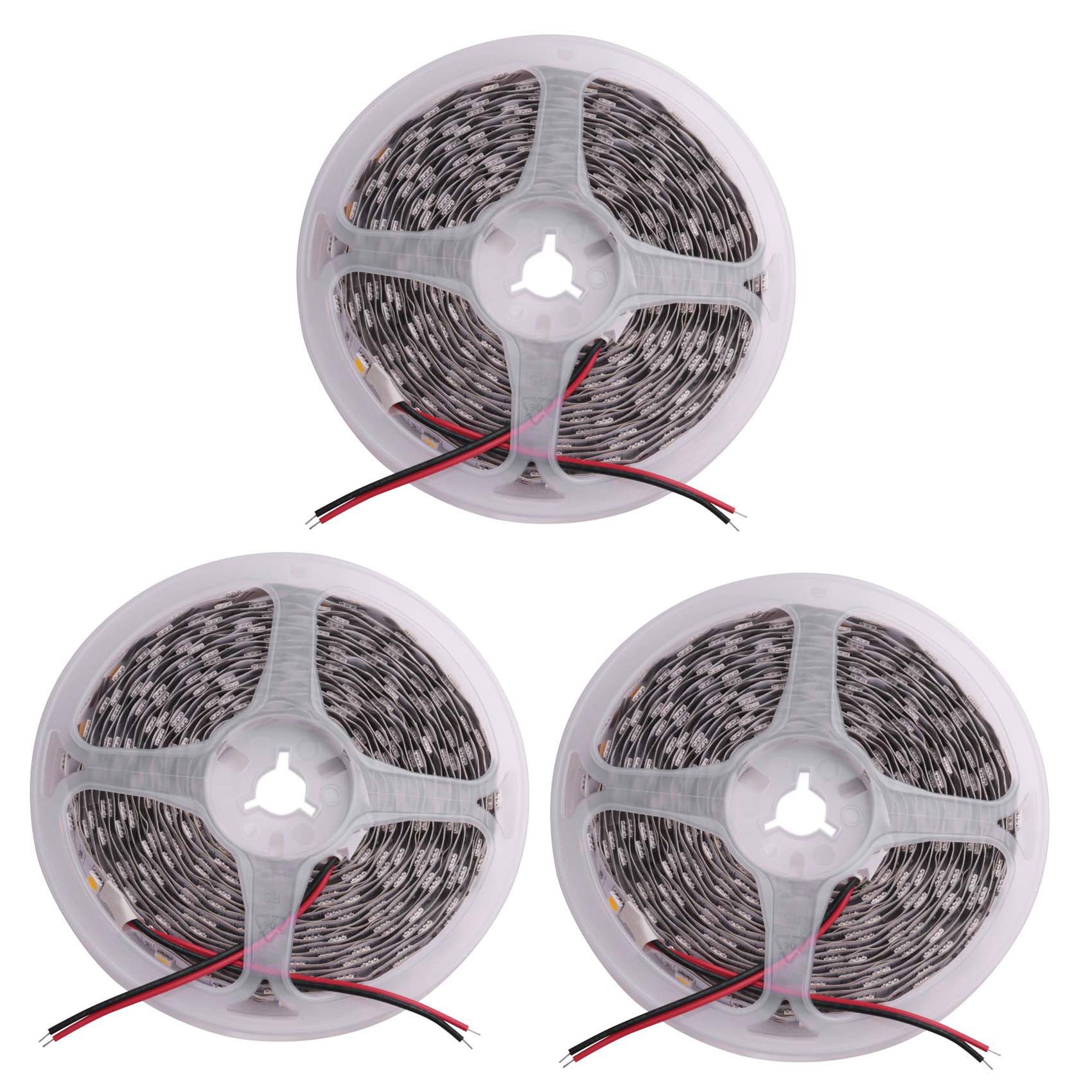 3pcs 5M 300 Warm White LED 5050 SMD Flexible Light Lamp Strip 12V Club