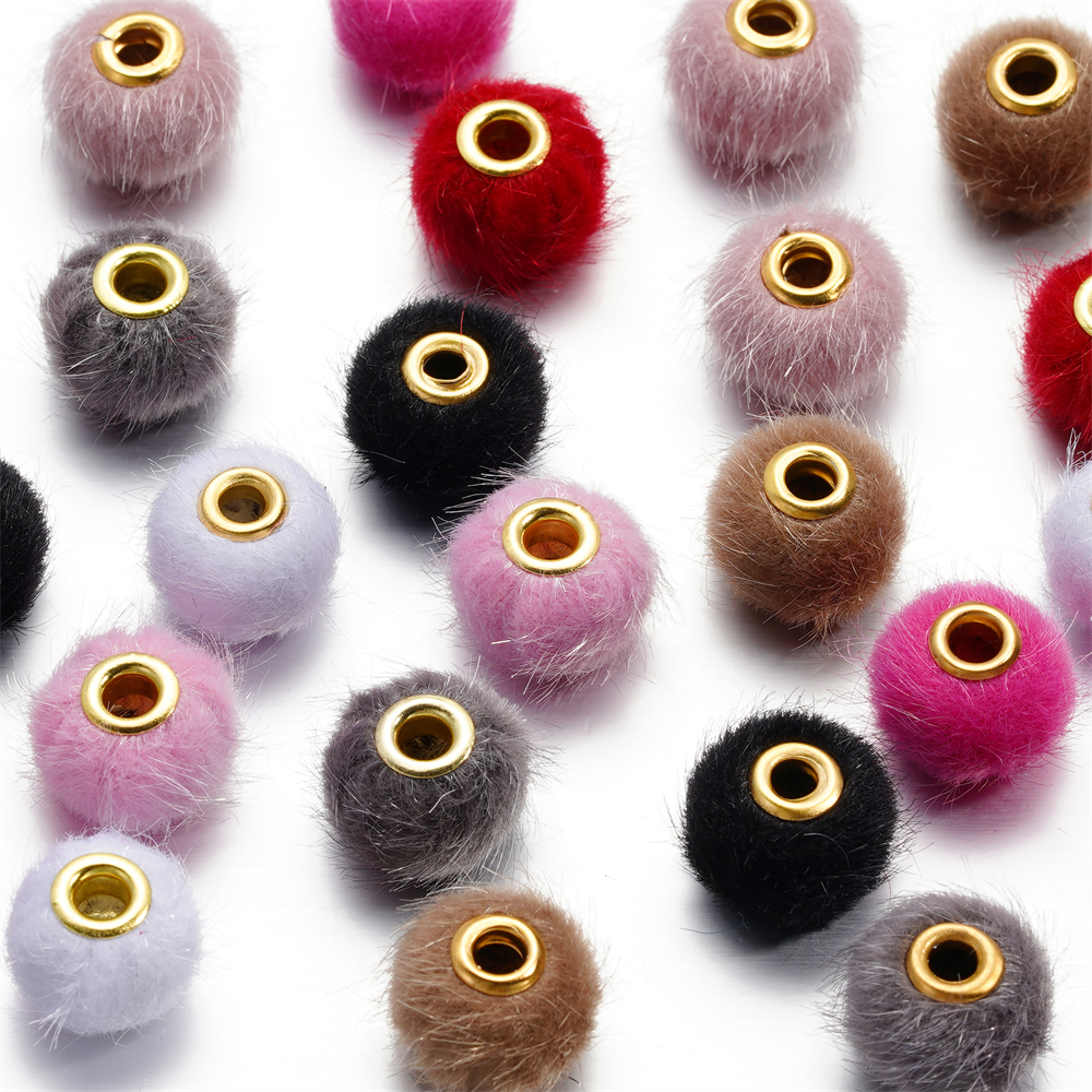 St.kunkka 5pcsAutumn Winter Cloth Covered Large Hole Beads Bracelet Accessories Clothing Accessories diy