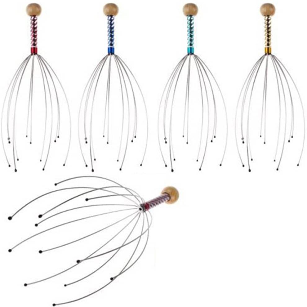 Metal Octopus-Shaped Scalp Head Massager Scratcher | Easy to Use Portable Metal Wire Scalp Head Massager