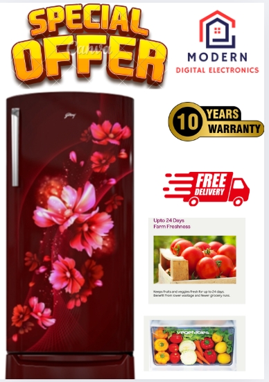 Godrej single door refrigerator 192 Ltr RDEMARVEL 207BXP TDF AT WN