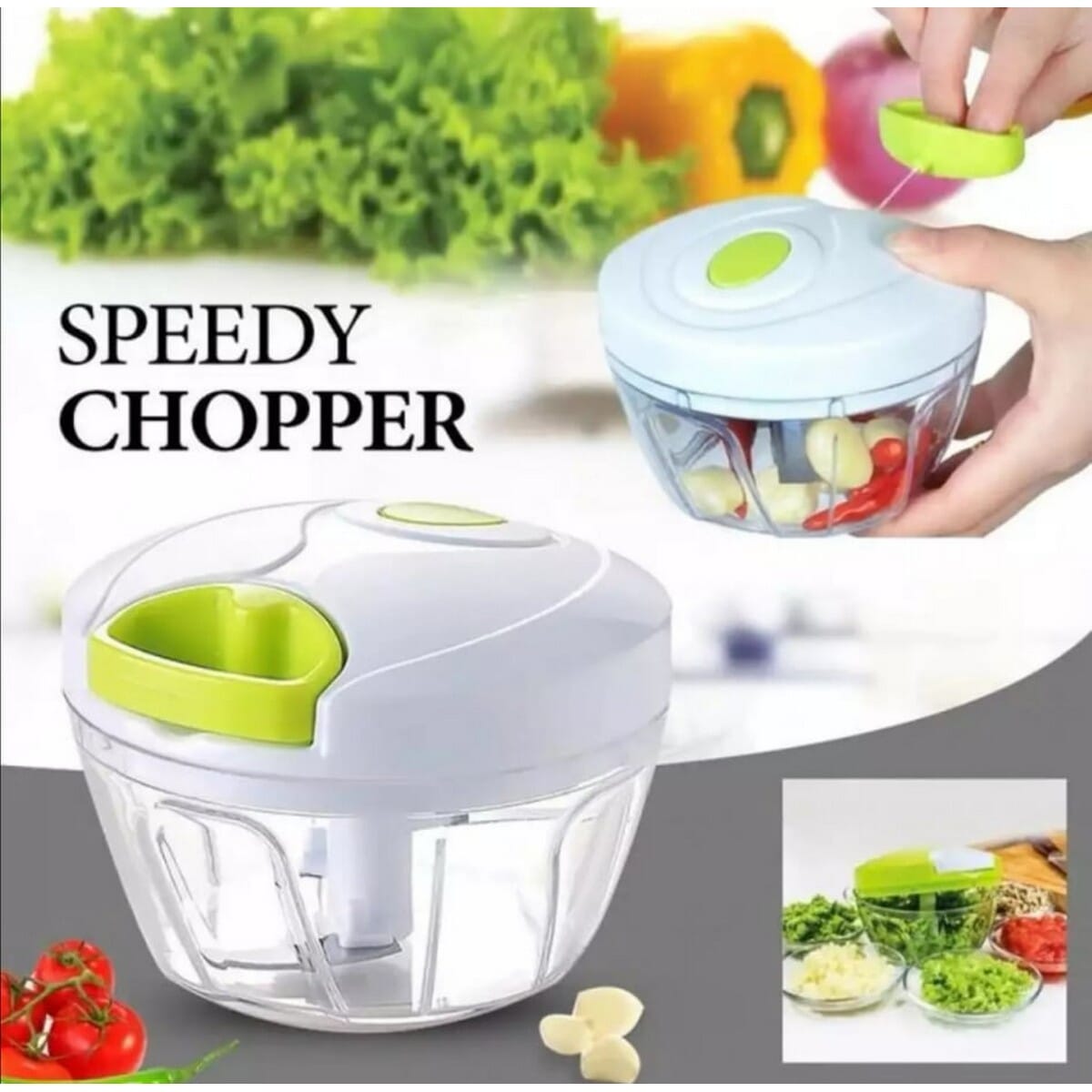 Chop Food Chopper And Processor Original Chop Dice Puree | Multipurpose Manual Speed Vegetable/Food Chopper