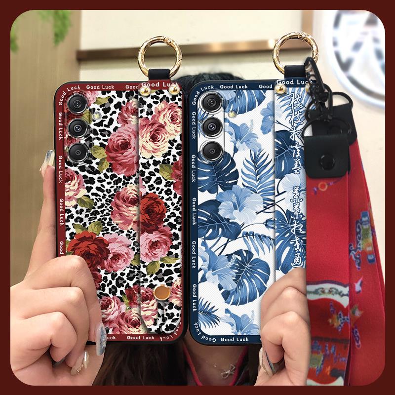 fashion Anti-knock Phone Case For Samsung Galaxy M34 5G/F34/SM-M346B Wristband Durable Back Cover Shockproof Soft case