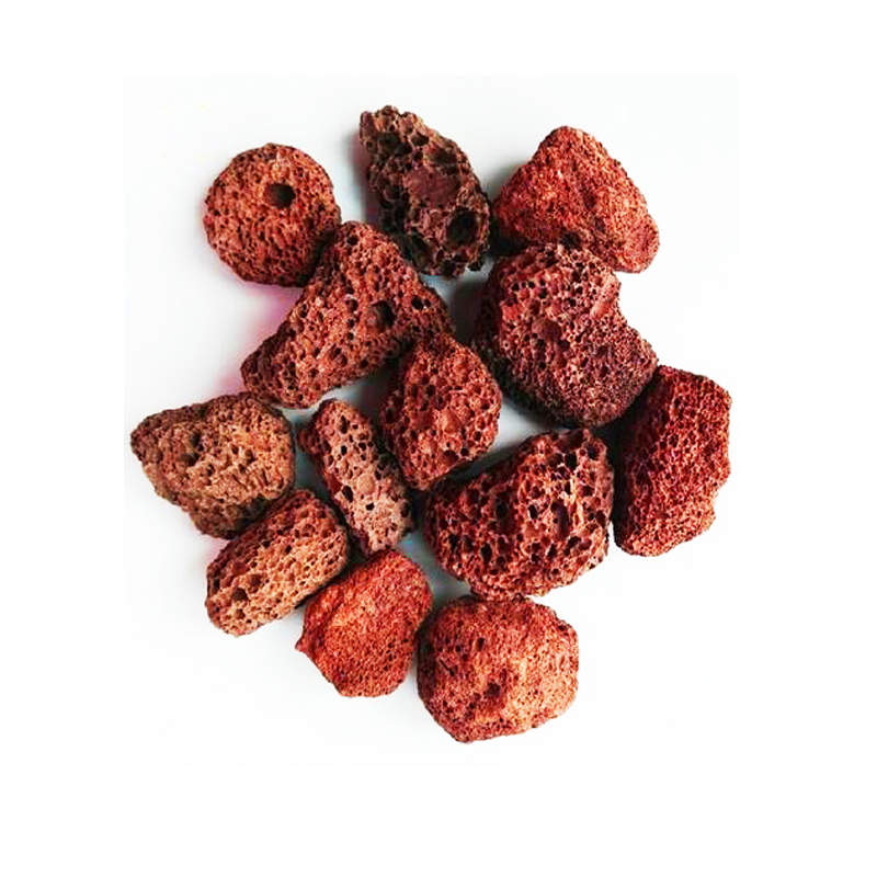 Natural Red Lava Rocks 2kg for Aquarium Filtration, Aquascape, BBQ Grill Lava Rock by Crown Aquatics