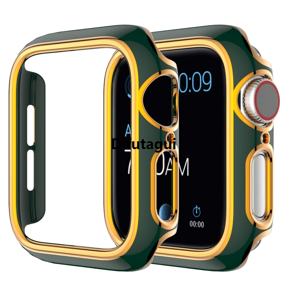 Difutagui Two-color Electroplating PC Watch Case For Apple Watch Series 3 2 1 42mm Profesional