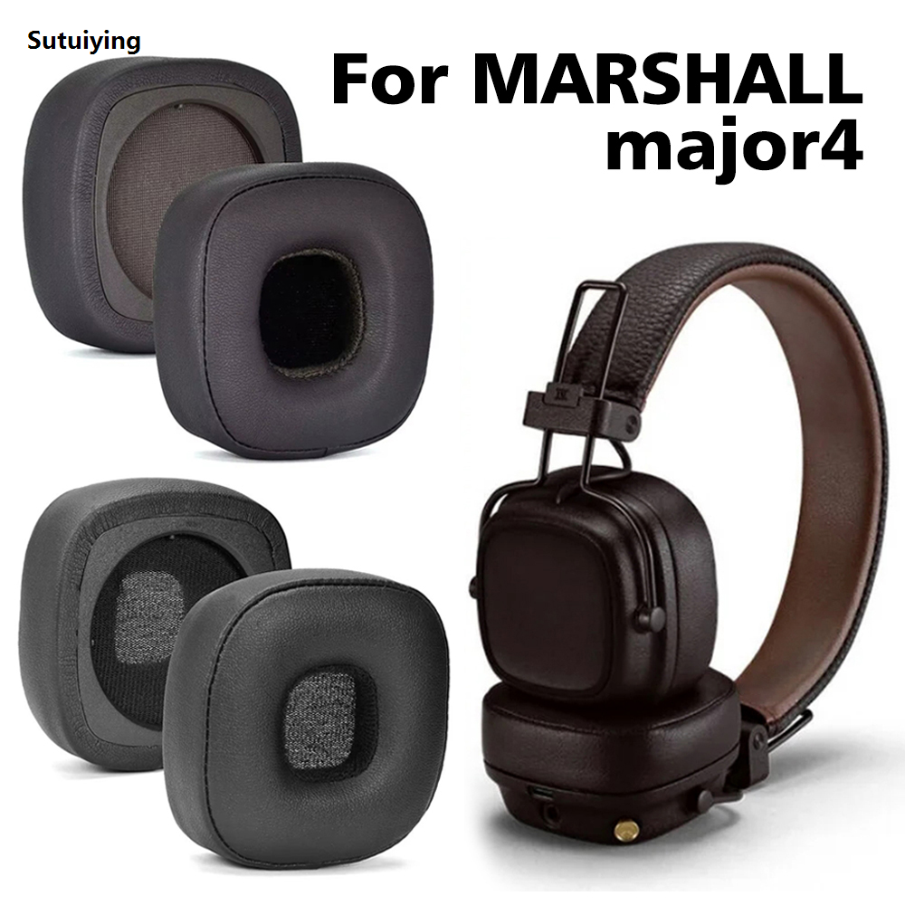 Sutuiying 1Pair Replacement Ear Pads Cushions Earpads Earmuffs Repair Parts Original for Marshall Major 4 IV Wireless On-Ear Bluetooth Headphones