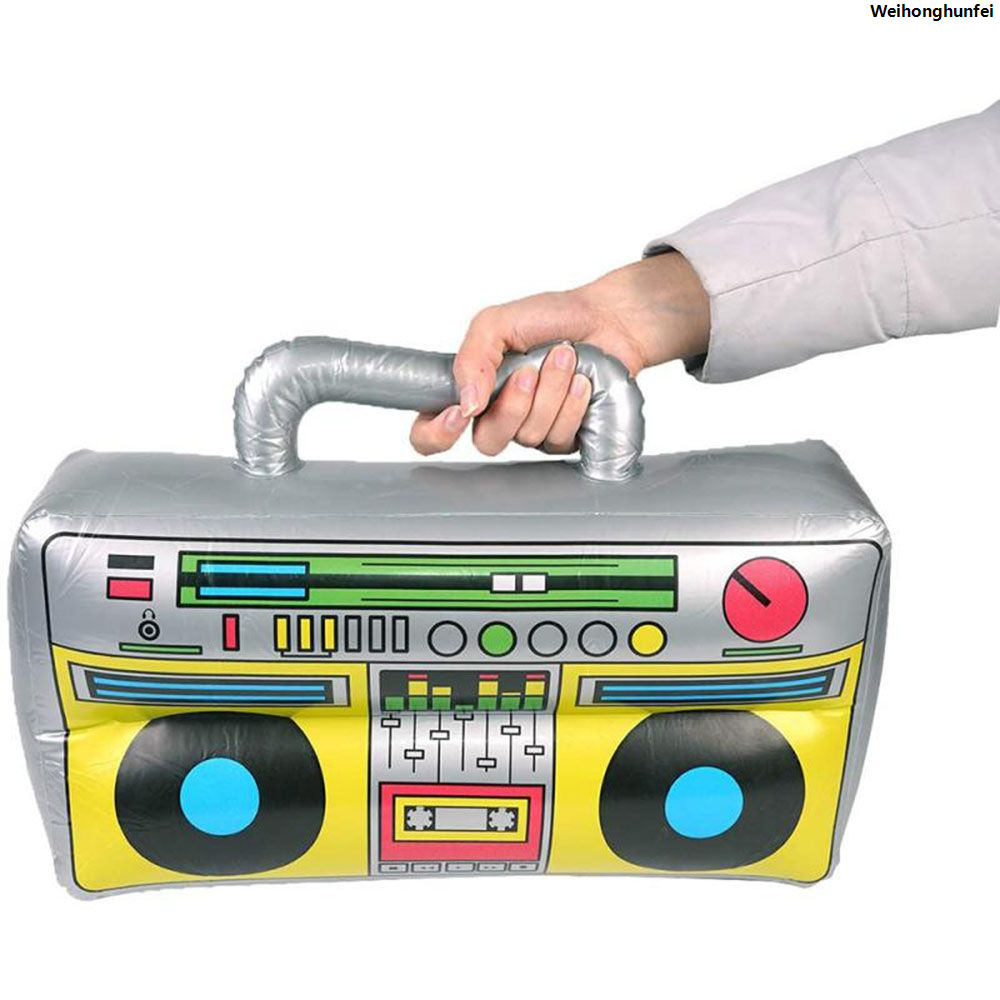 WeihonghunfeiSales promotion Family Gift Inflatable Tape Recorder Discount [Exclusive] Radio PVC Balloon Outdoor Kids Music Carnival Party Decoration