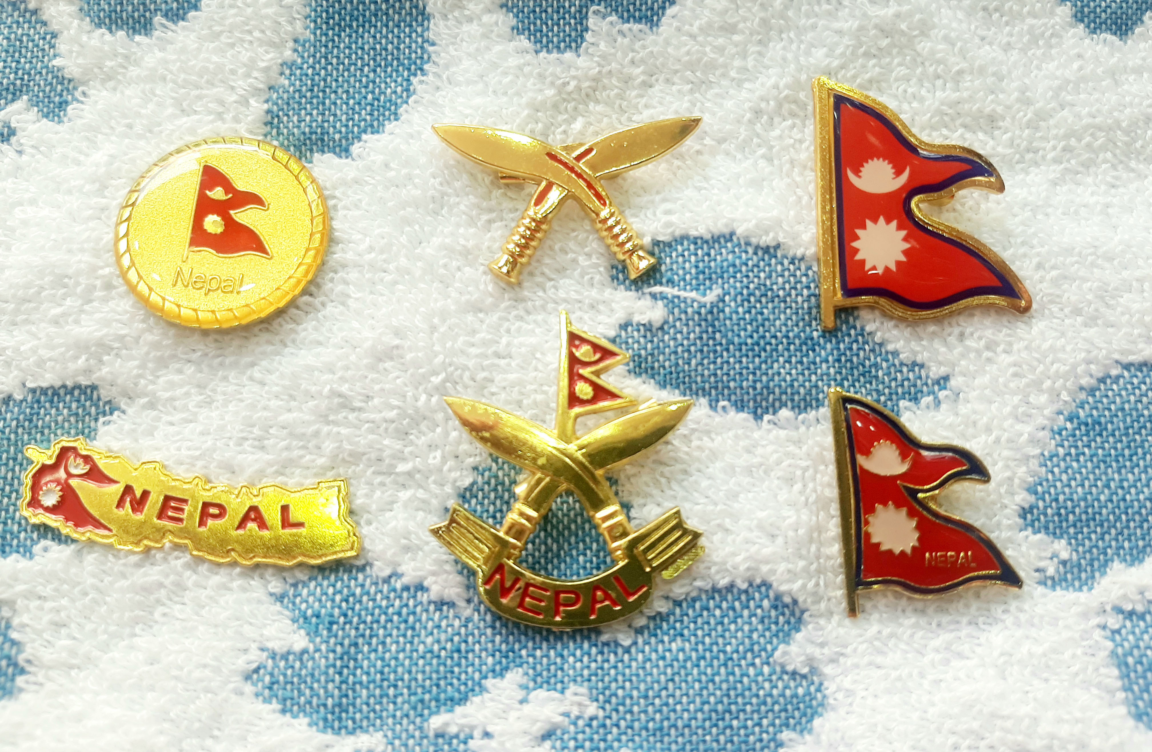 Nepal Map Coat Pin