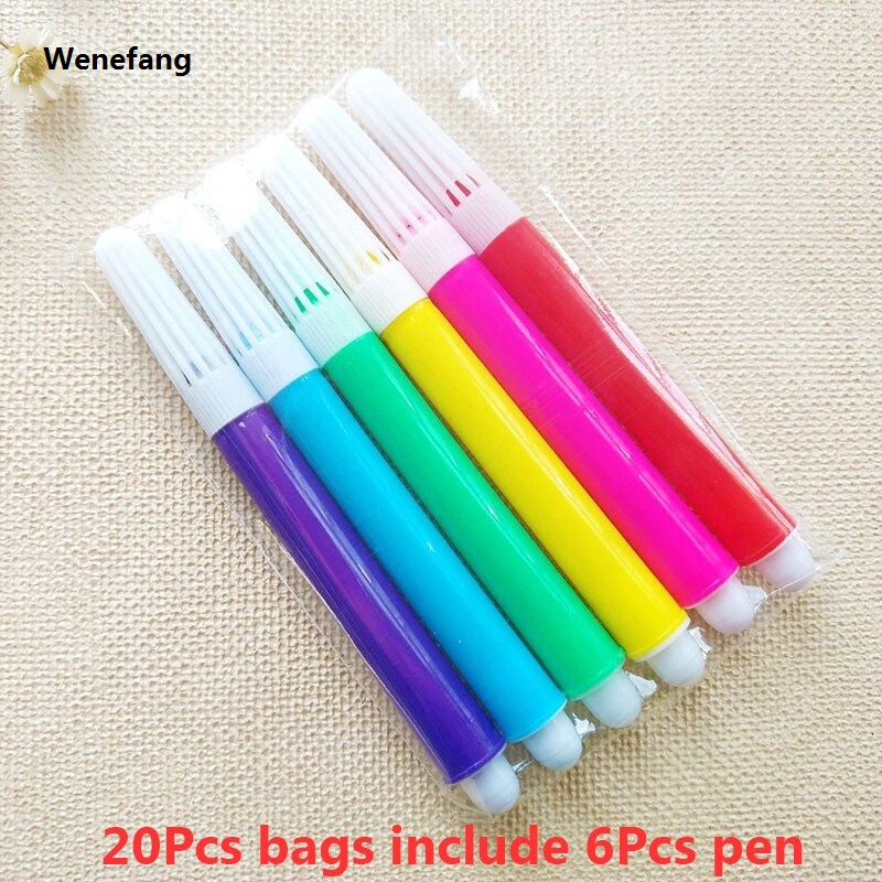 Wenefang 20PCS/lot Graffiti Bag DIY Handmade Painting Puzzles for Children Arts Crafts Color Filling Drawing Toy Kindergarten Handbags