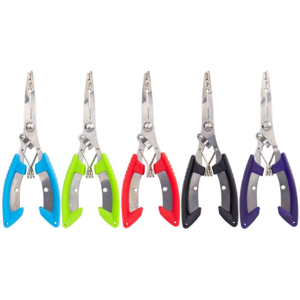 Hook Remover Line Cut Fishing Pliers with Rubber Handle Curved Mouth Fish Mouth Pliers Hook Anti-slip Stainless Steel Luya Pliers Fishing Tools