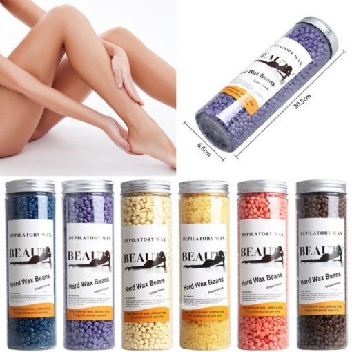 400g/Bottle Depilatory Hot Film Hard Wax Bean Pellet Waxing Bikini Armpit Hair Removal No Strip Hair Removal Bean