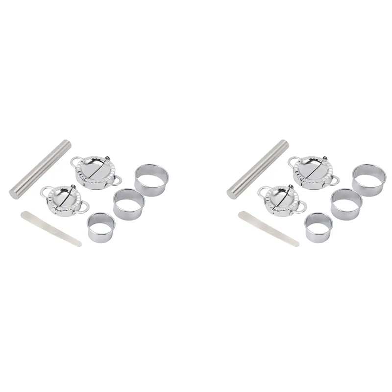 NAMUNY 14 Pack Stainless Steel Easy Pie Ravioli Empanadas Press Mold,Pierogi Cutter Wrappers Pastry Making Tools