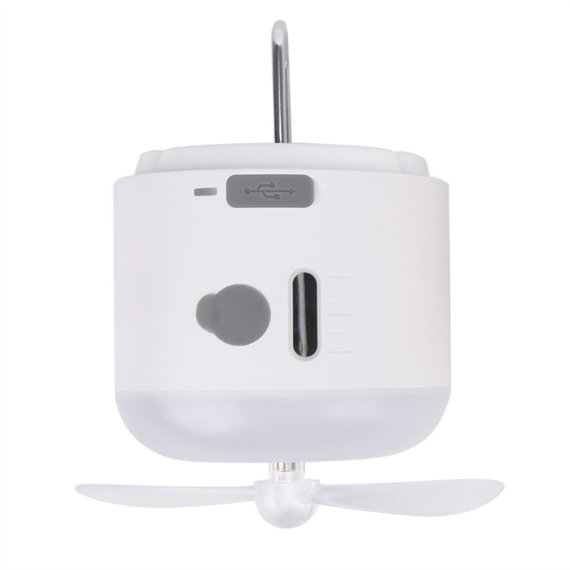 Multi-Function Camping Night Light 1200mAh Rechargeable 3 Level Dimmable Camping Portable Tent Light with Fan Outdoor B