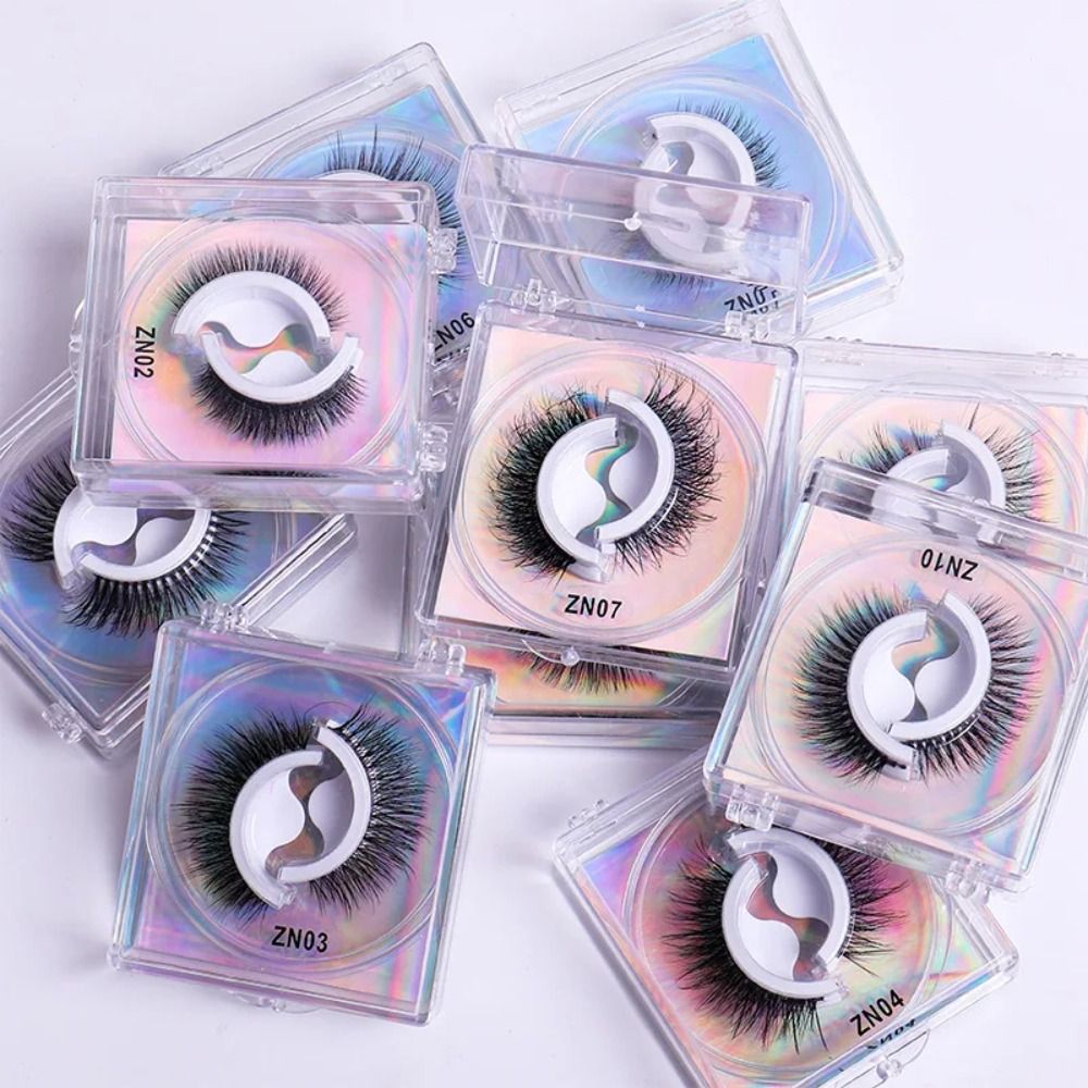1/Pairs New Reusable Self-adhesive False Eyelashes 3 Seconds To Wear Natural 3D Mink Lashes Soft Eyelashes Glue-free Eyelash Extension Faux Mink Eyelashes