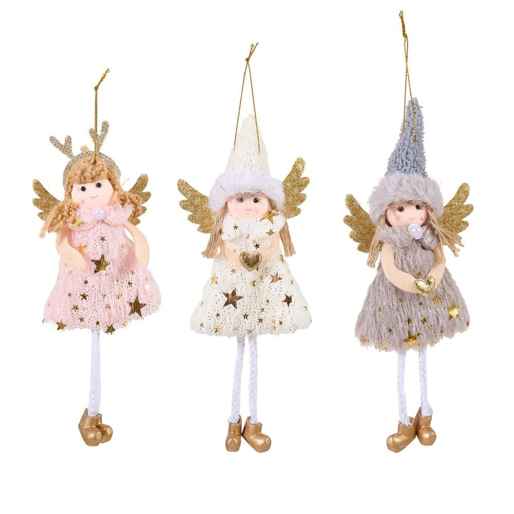 Natal Lovely Design Christmas Angel Ornament Cute Style Decorative Piece Christmas Decoration Hanging Type Angel Doll Home Decoration