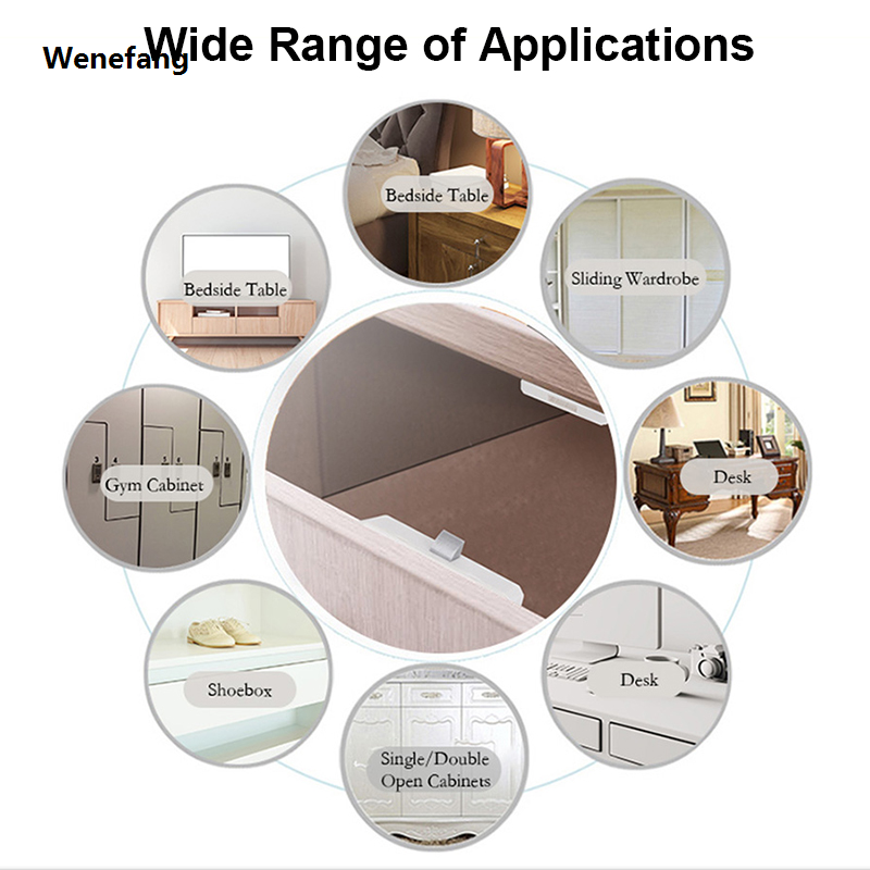 Wenefang Smart Drawer Lock Tuya APP/EM Card Unlock No Hole File Cabinet Luxury Furniture Electronic Keyless Invisible NFC Sensor Locks Switch