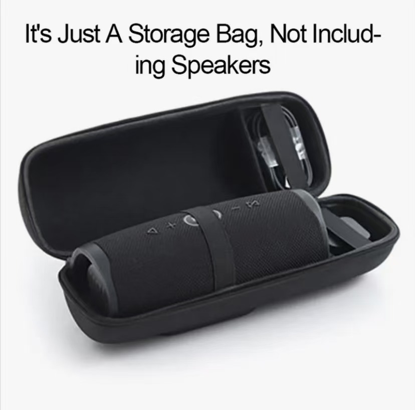 2X Pouch Bag for Charge 4 Travel Protective Case for Charge 4 Bluetooth Speaker Extra Space Plug & Cables Belt BLES ONLINE DZ-23A-47