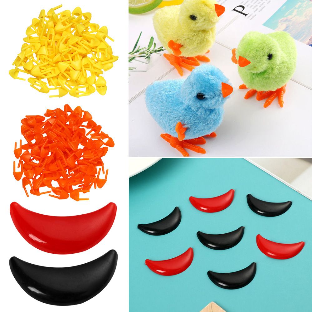 100pcs Multicolors Scrapbooking Crafts Diy Doll Making Doll Mouth Lips Accessories Chicken Animal Mouth Plastic Mouth