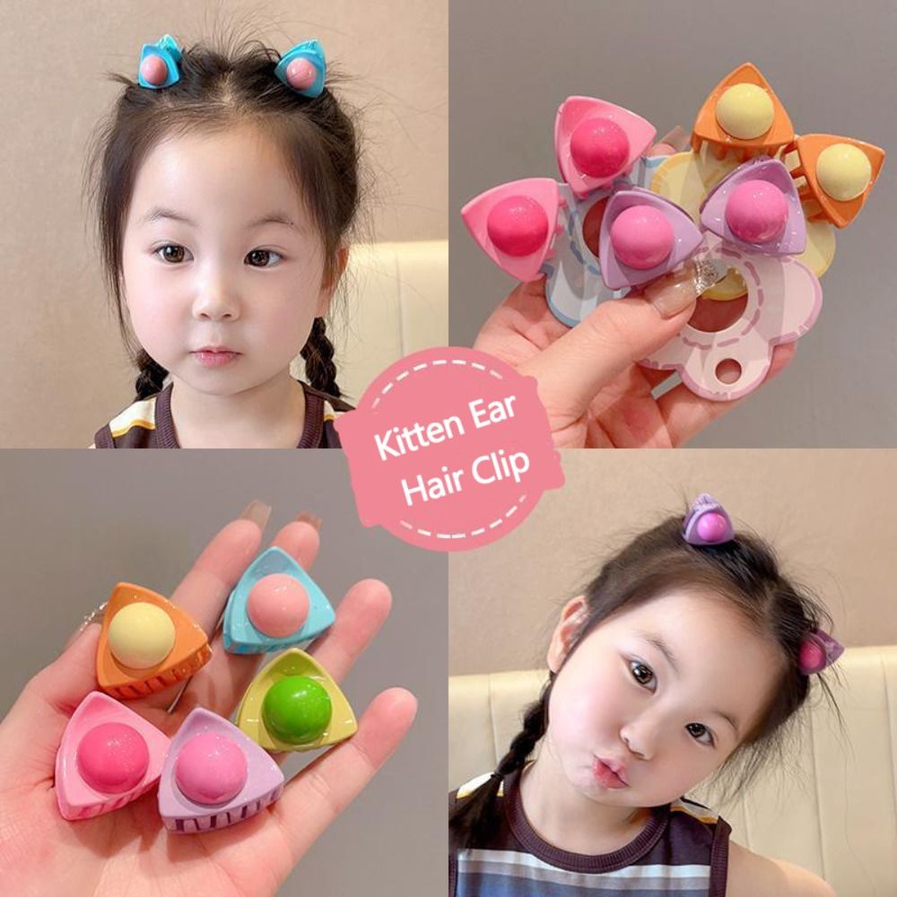 New Cat Ear Hair Claw Kitten Ear Cute Hairpin Sweet Hair Clip for Children