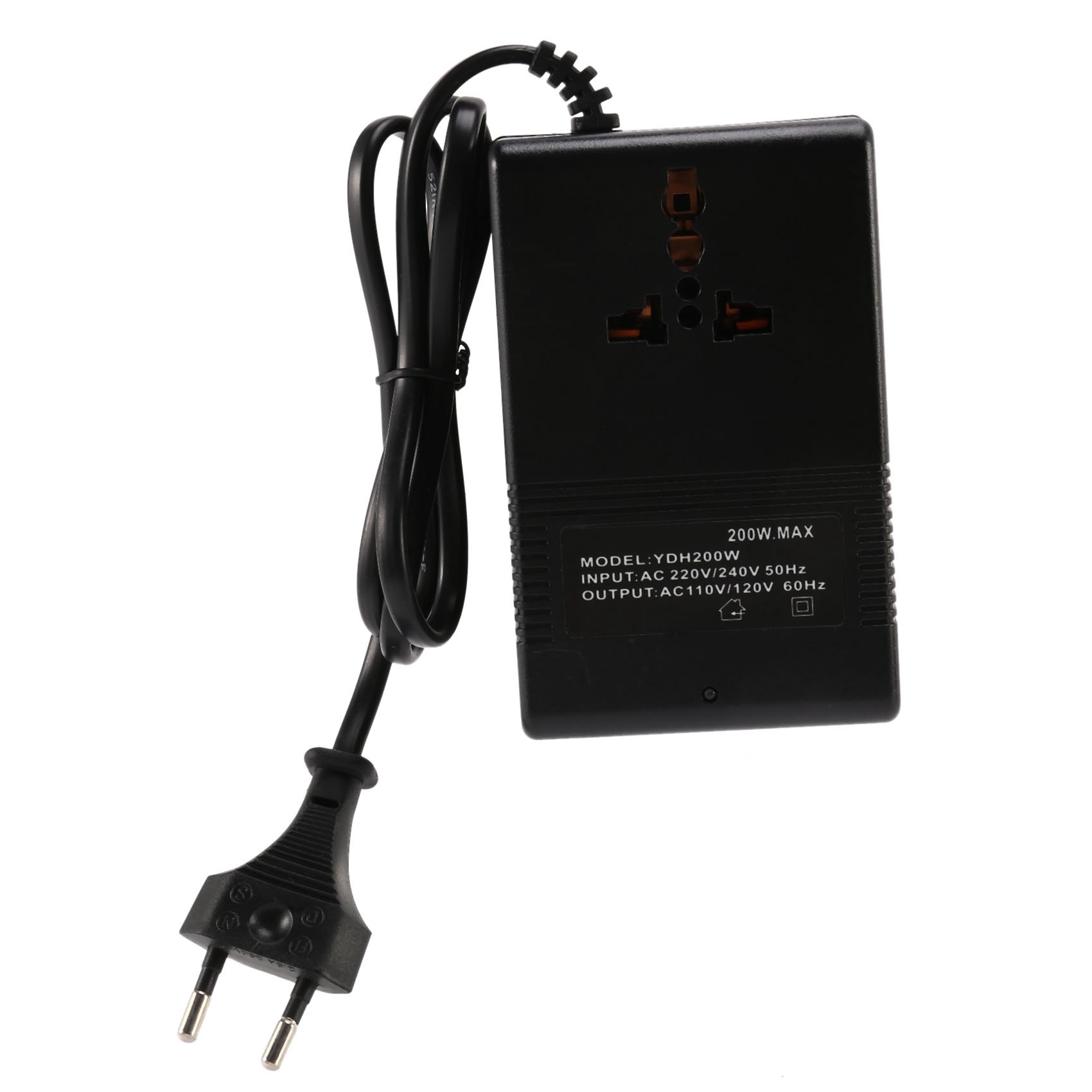 200W Voltage Converter Transformer 220V to 110V AC Travel Voltage Transformer Converter EU Plug