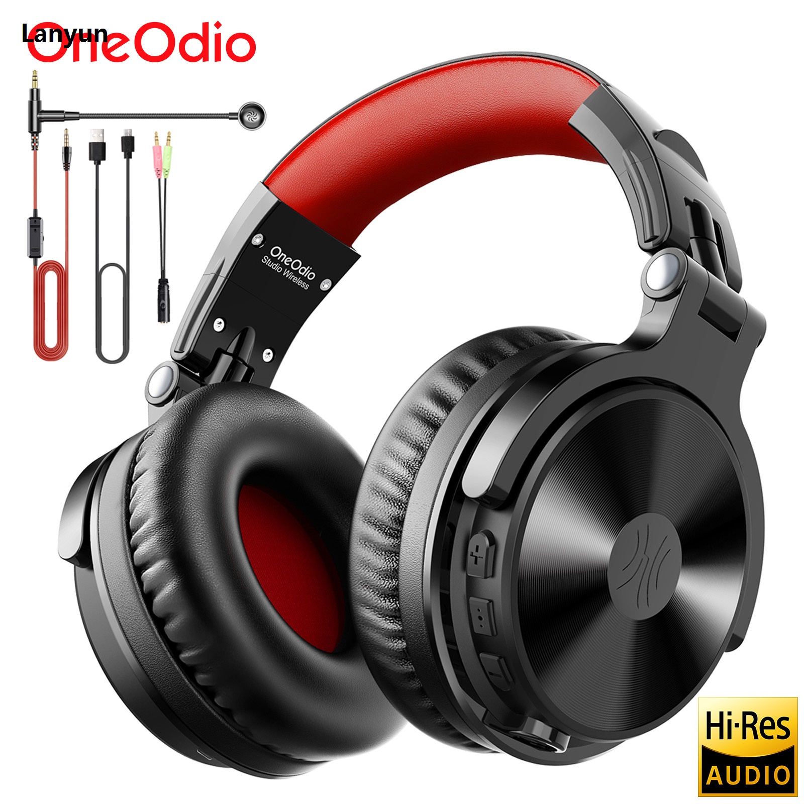 Lanyun Oneodio Wireless Bluetooth 5.2 Headphones 110Hrs + Stereo Wired Sales promotion Gaming Headset With Boom Microphone For Phone Computer PC Gamer